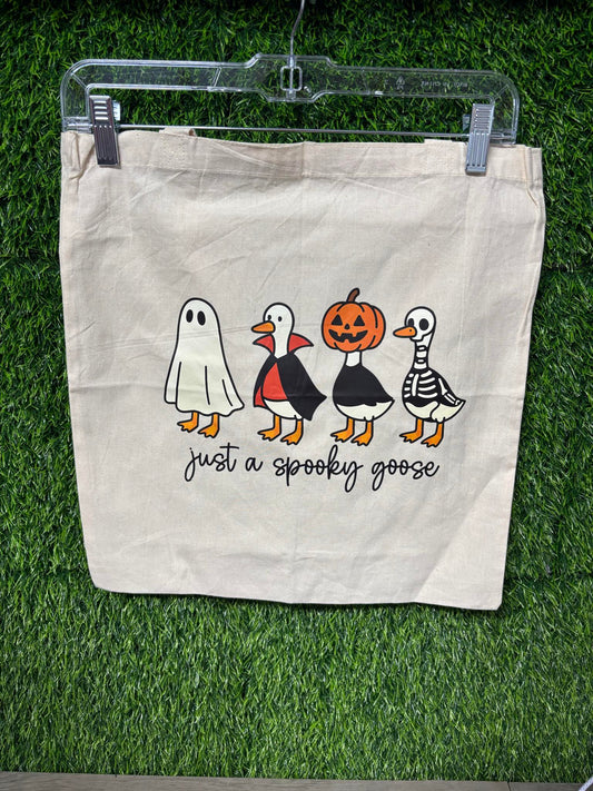 Just a Spooky Goose Tote Bag