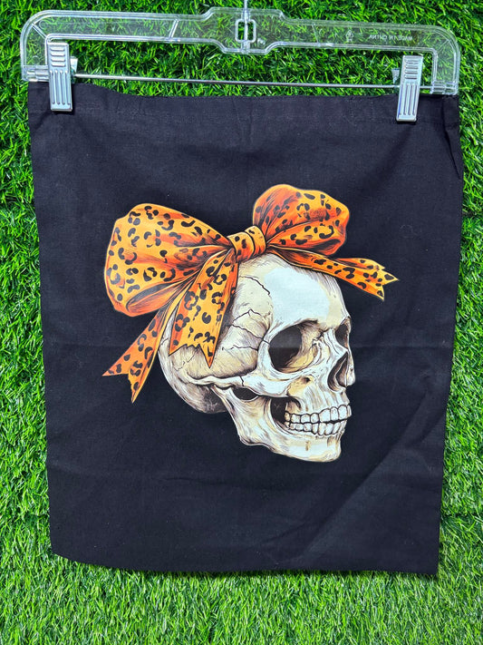 Skull with Bow Tote Bag