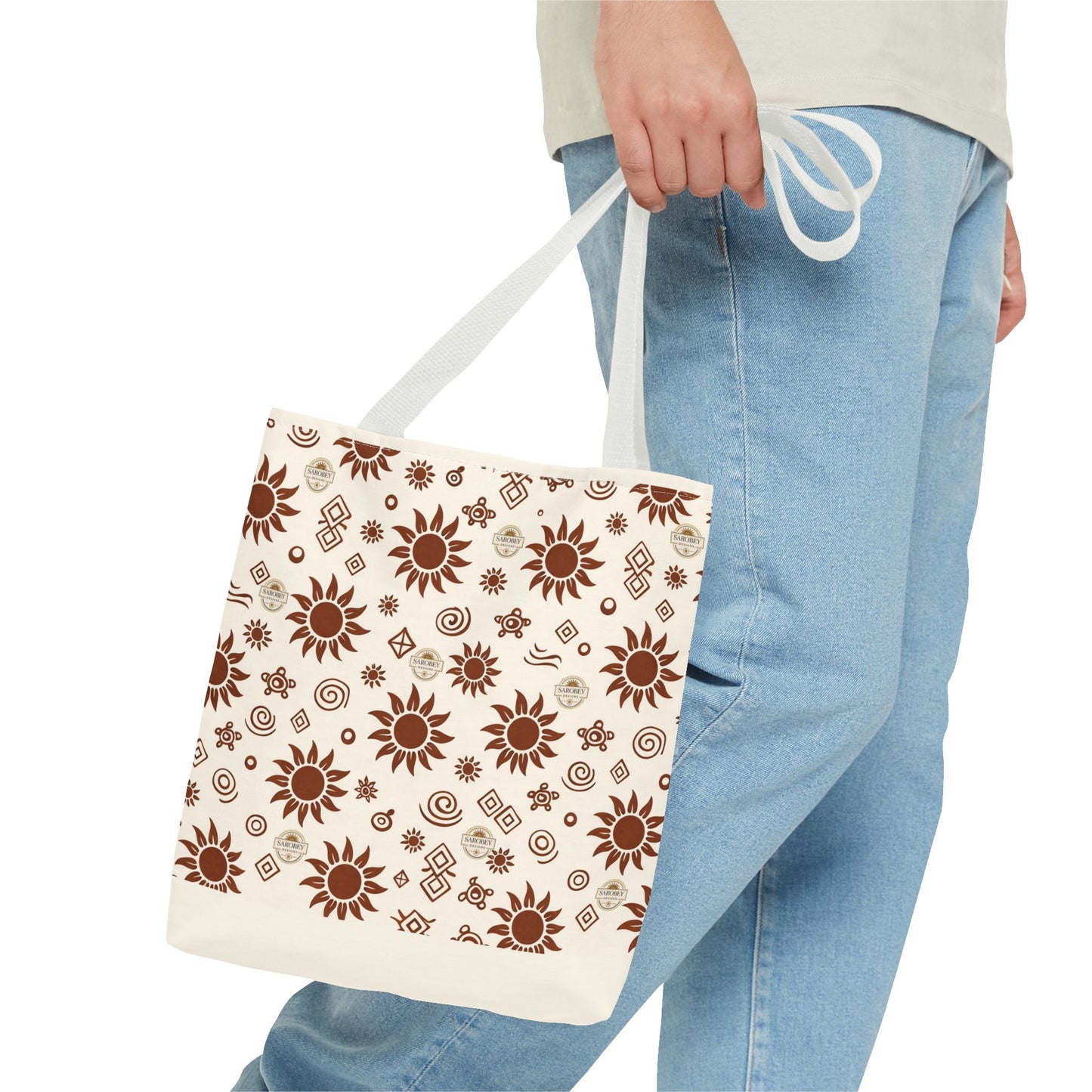 Sarobey Sun Tote Bag — Earthy Floral All-Over Print