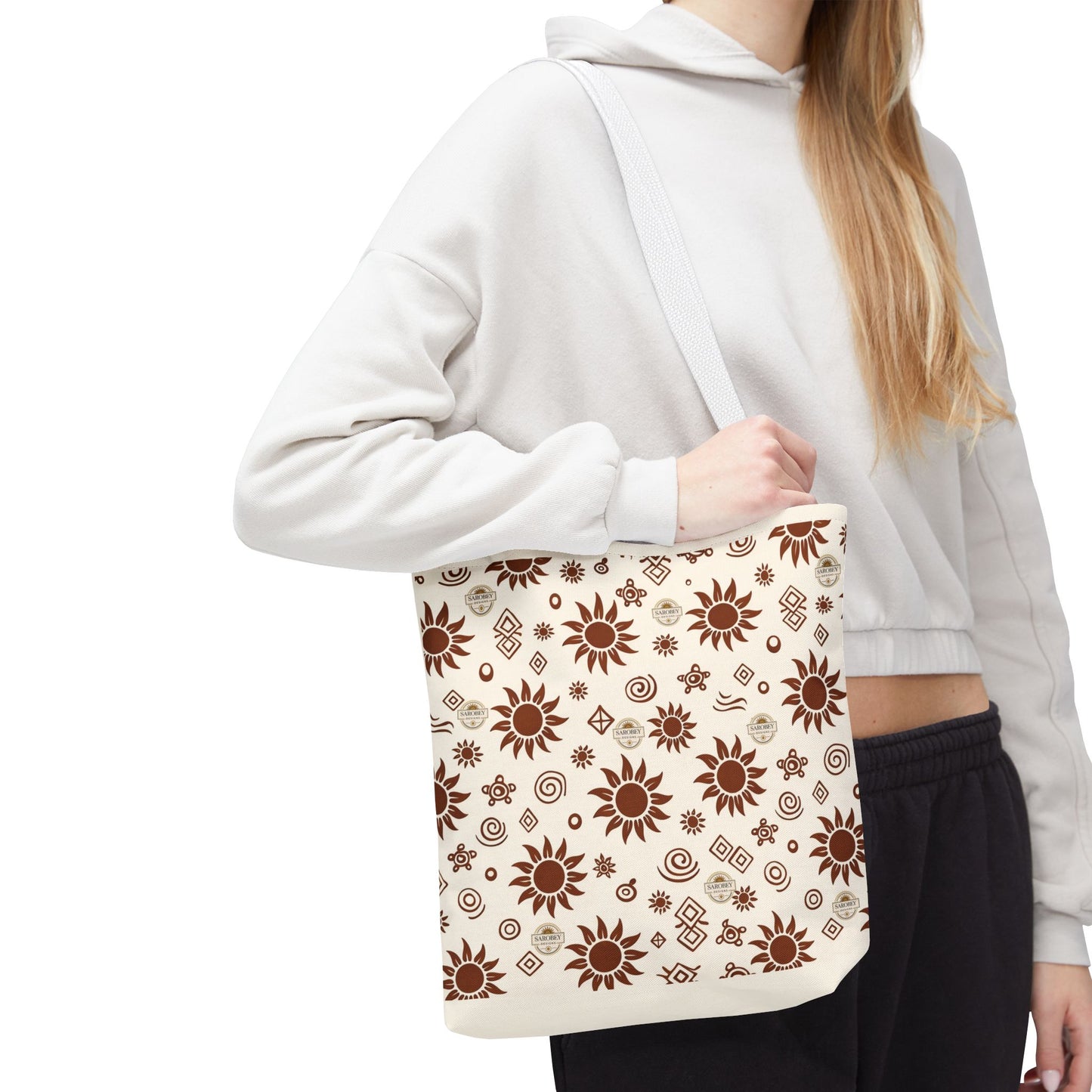 Sarobey Sun Tote Bag — Earthy Floral All-Over Print