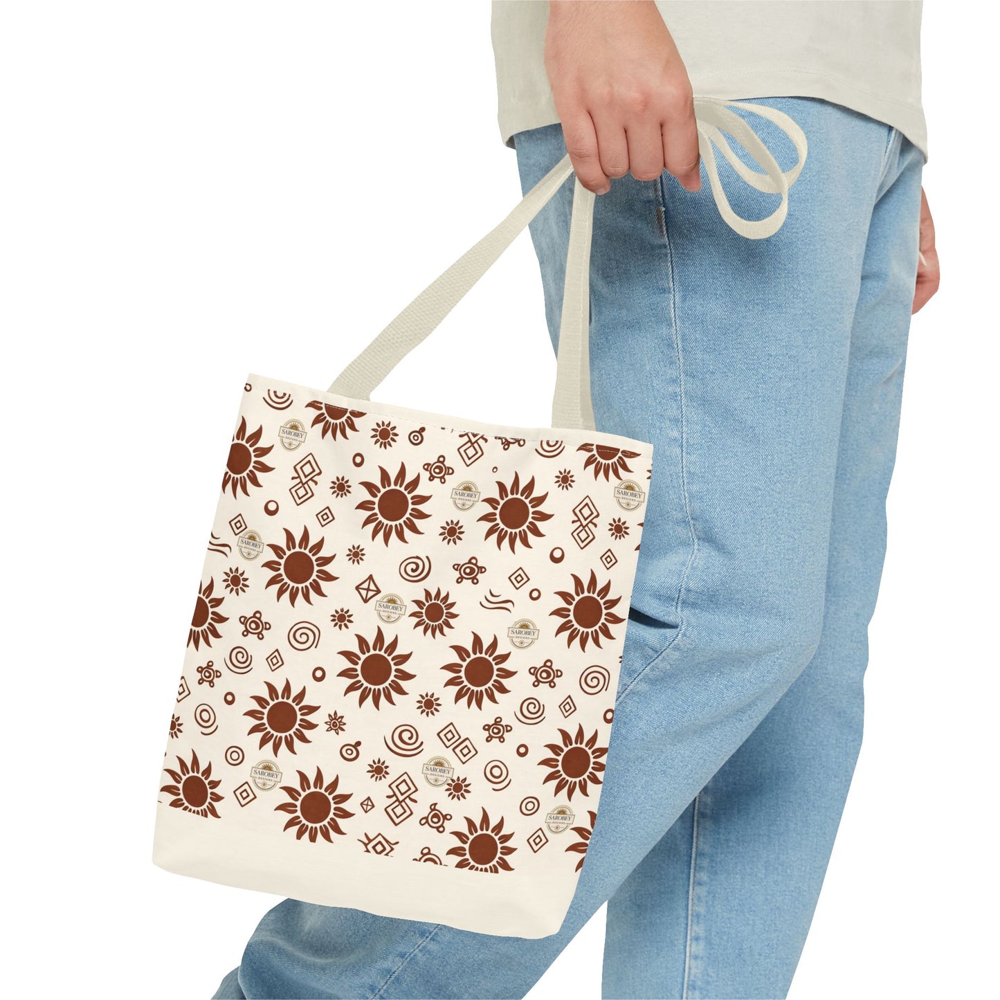Sarobey Sun Tote Bag — Earthy Floral All-Over Print