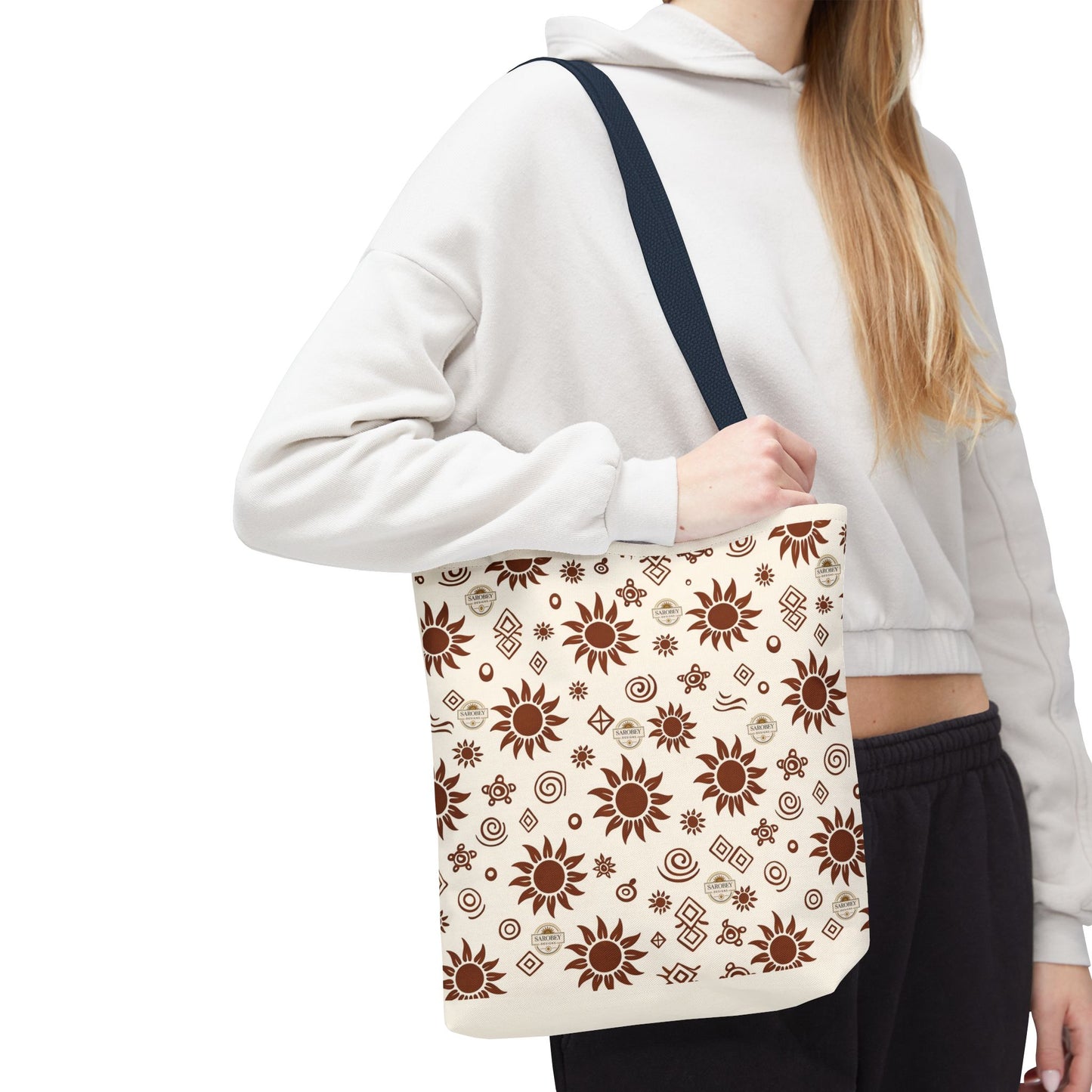 Sarobey Sun Tote Bag — Earthy Floral All-Over Print