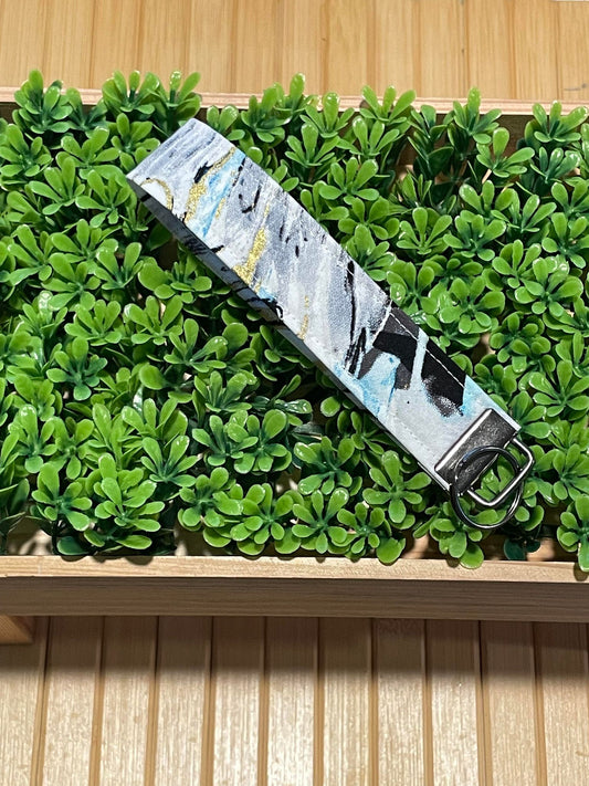 Marble Blue, Black and Gold