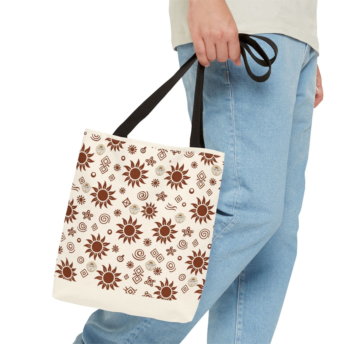 Sarobey Sun Tote Bag — Earthy Floral All-Over Print