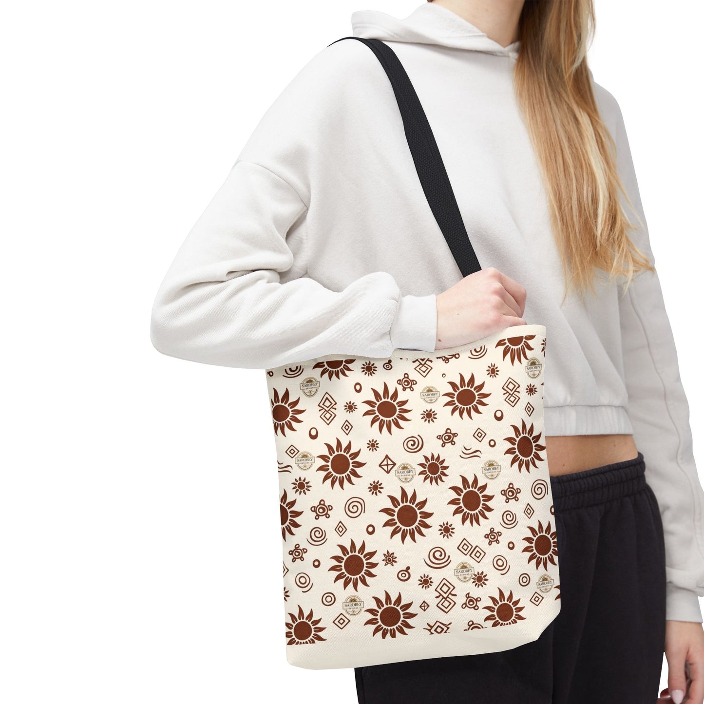 Sarobey Sun Tote Bag — Earthy Floral All-Over Print
